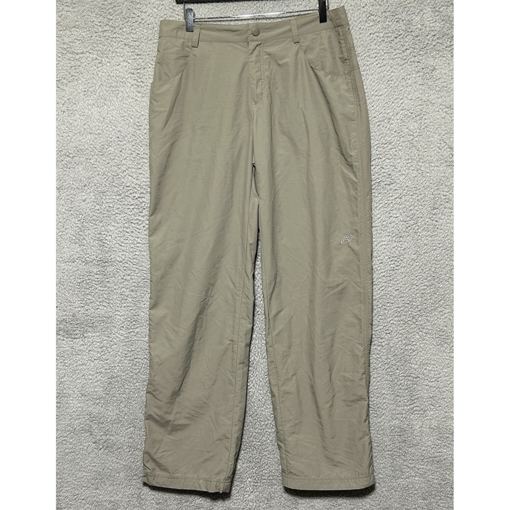 Cloudveil Size 12 Womens Beige Zip Fly Pockets Stretch Outdoor Pants Lightweight